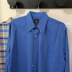 Jos. A. Bank Men’s Blue Button-Down Dress Shirt - Size 17 - 36